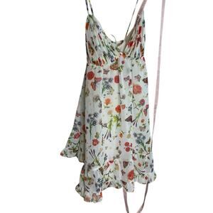 Ieena for Mac Duggal 70197 Butterfly Print Ruffle Hem Mini Dress Size 8 WMU